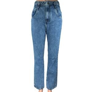 Framed Women's $570 Blue High Waist Medium Wash Straight Flared Denim Jeans 12